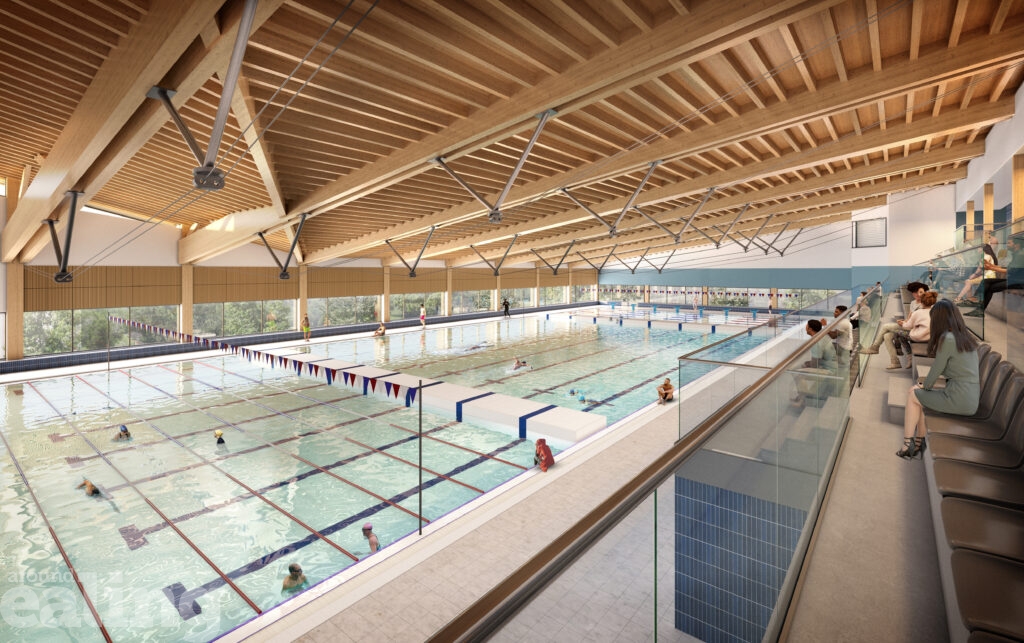 CGI of what the 50m pool could look like at the new leisure centre.