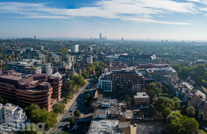 Aerial view of Ealing town featuring the tops of buildings. A final draft of the new Local Plan outlining Ealing Council’s proposal to shape the borough’s future has been submitted for approval.