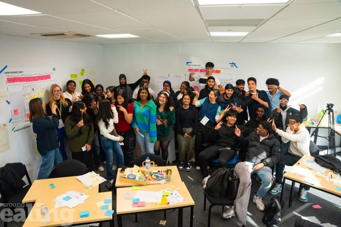 group of students in a classroom