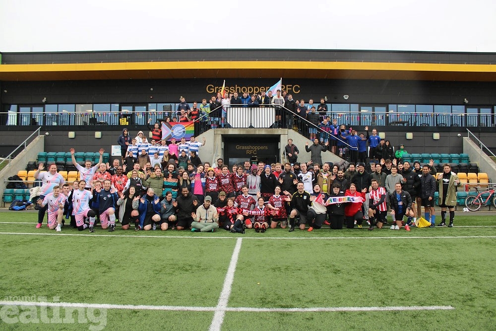 A group photo of members of the West London Queer Project