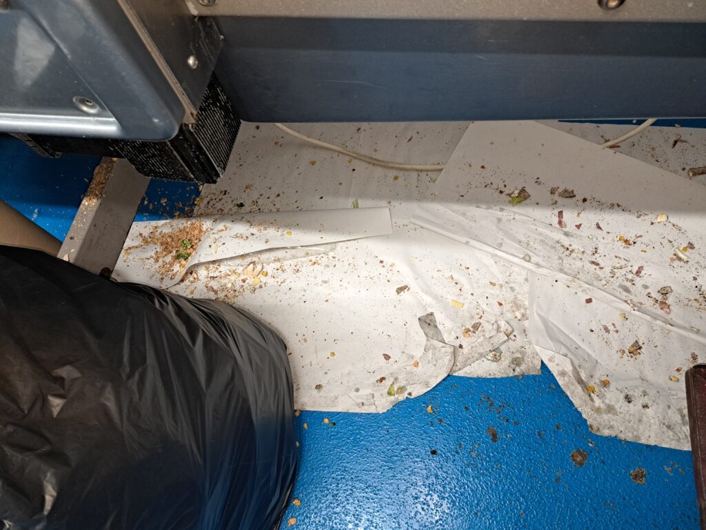 Dirty floors at Bread Spread factory