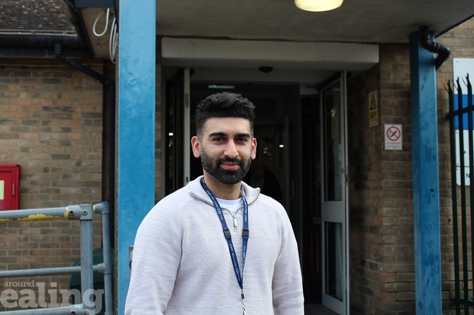 Hani outside Featherstone Clinic in Southall